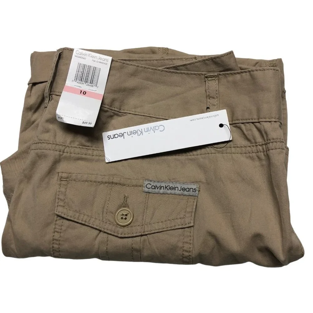 CALVIN KLEIN‎ ROLLTAB SHORTS SZ 10 NEW WITH TAG